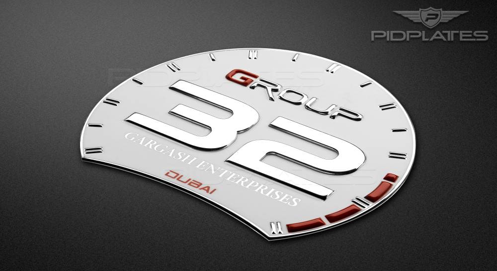 custom 3D metal decal of KTM in chrome 