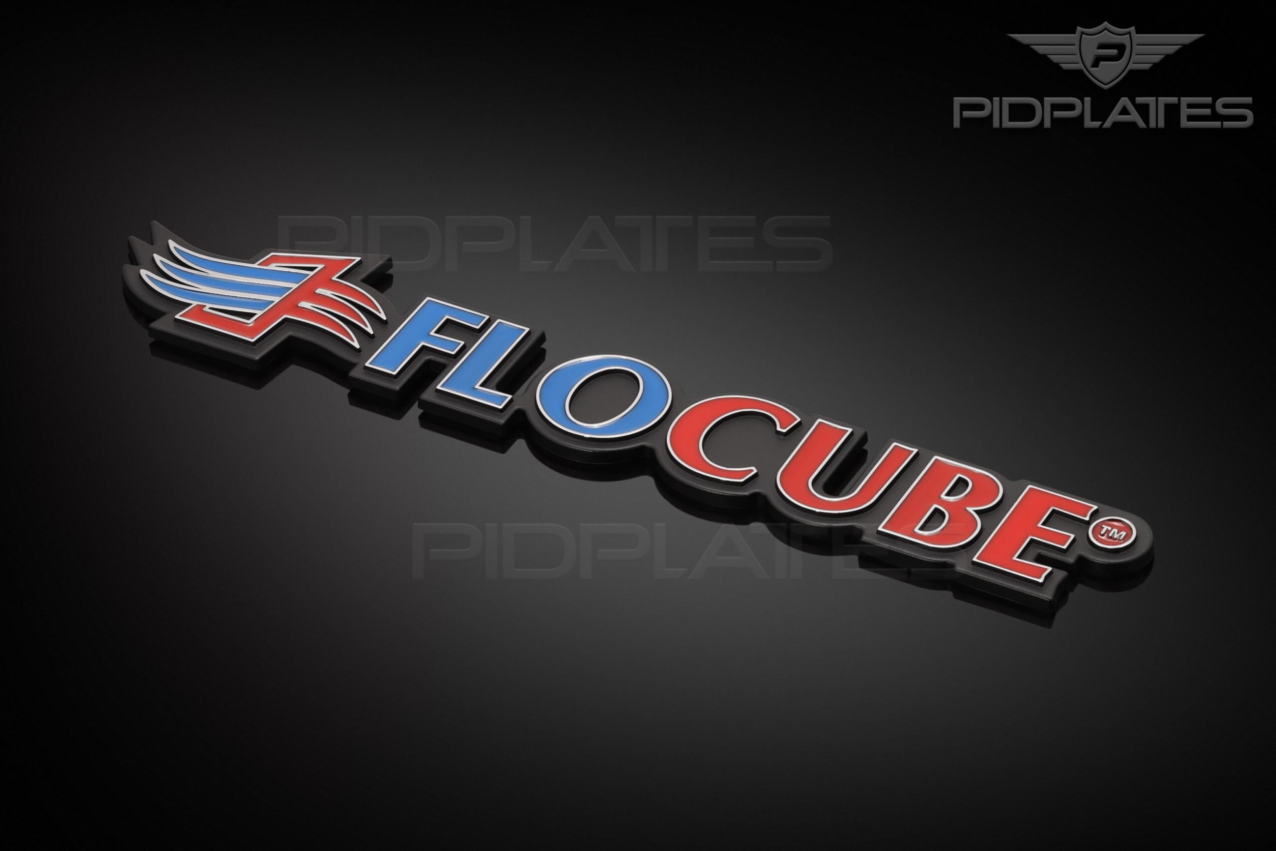 3D custom metal badge of volkswagen in blue & white